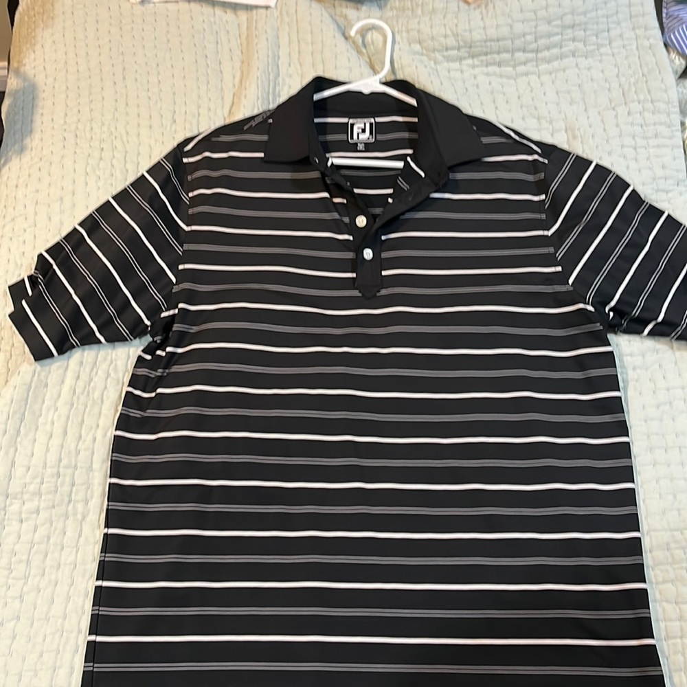 FootJoy Golf Polo Black Stripes